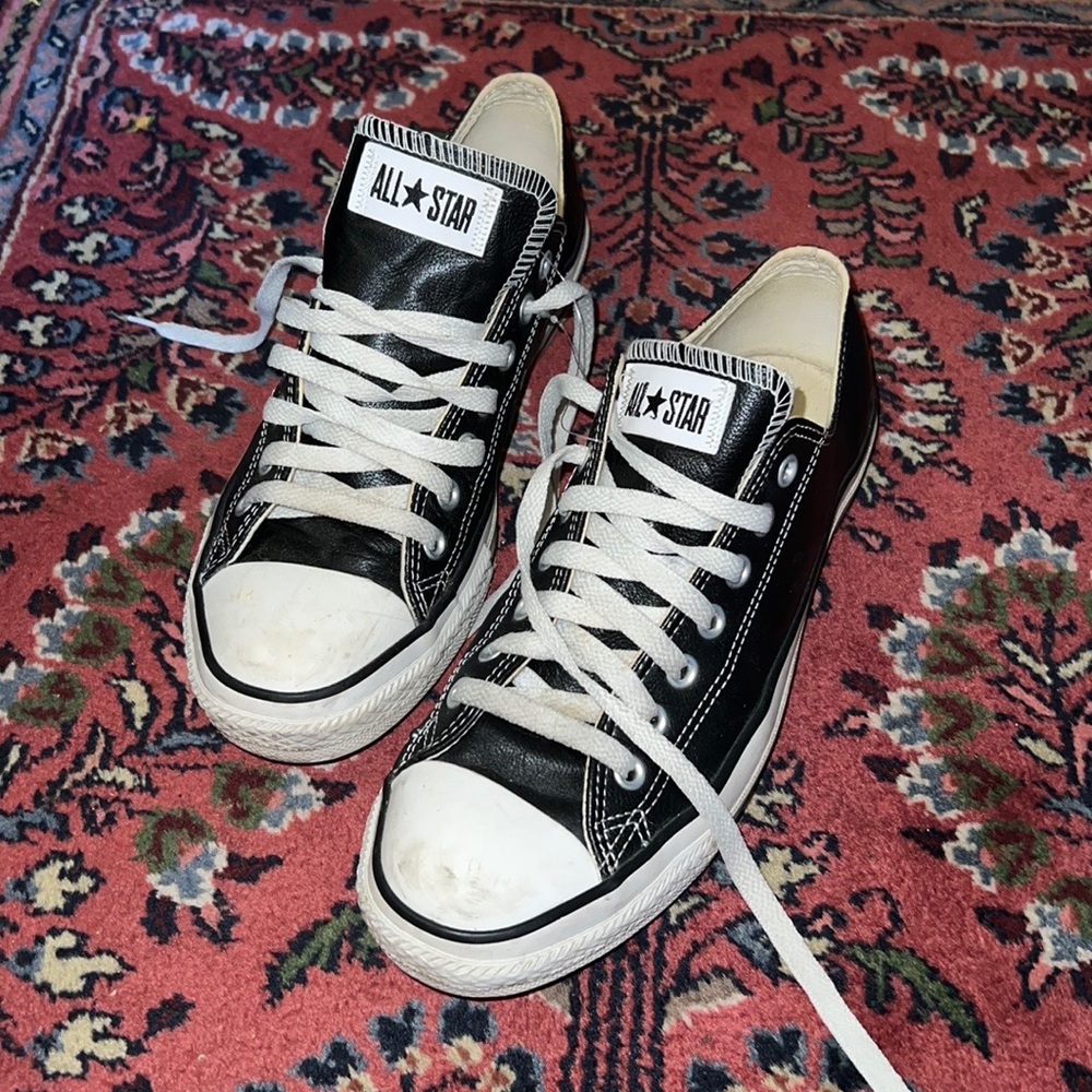 Black leather Converse 🖤 unisex✨✨